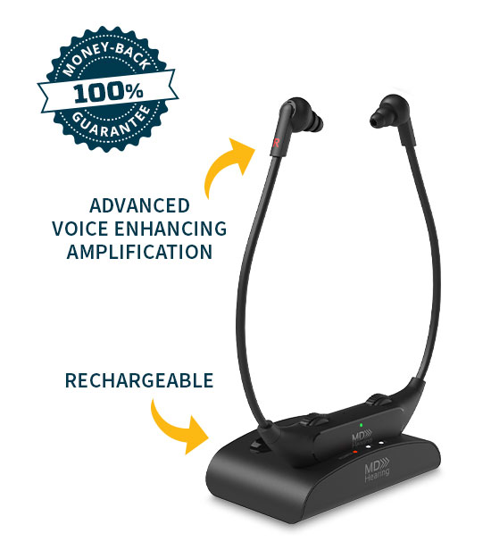 MDHearing QuietTV | Wireless TV Headphones