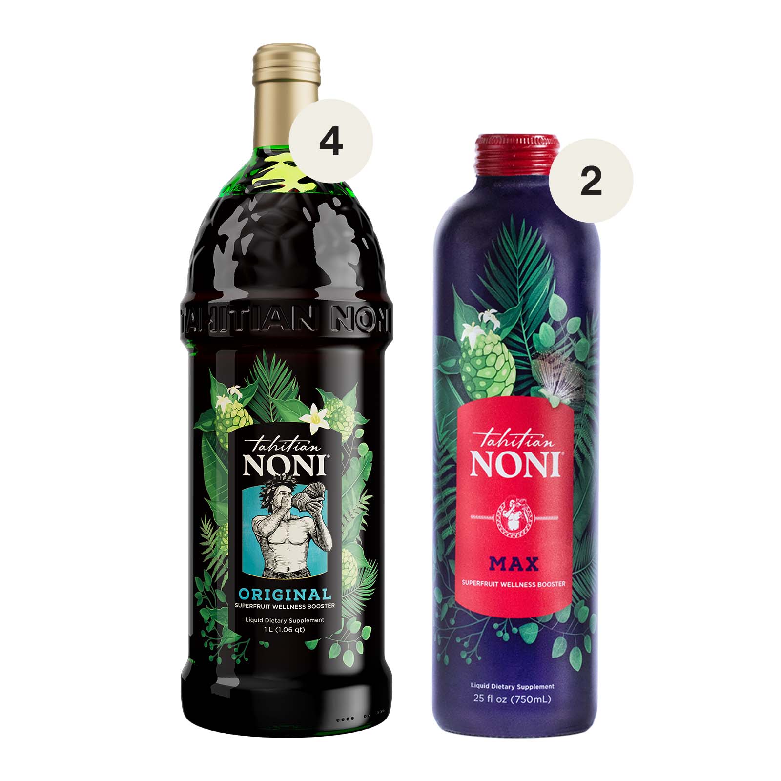 Tahitian Noni: 4 ORIGINAL + 2 MAX
