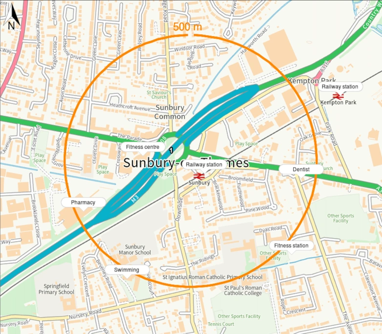 site analysis map provided by MapServe®