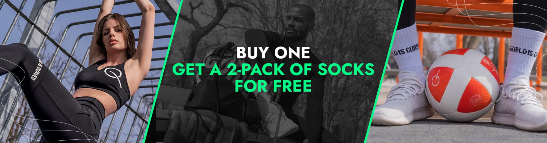 Buy one get a 2-pack of socks for free promotion at Teq Shop!
