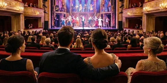 A theater audience at a show
