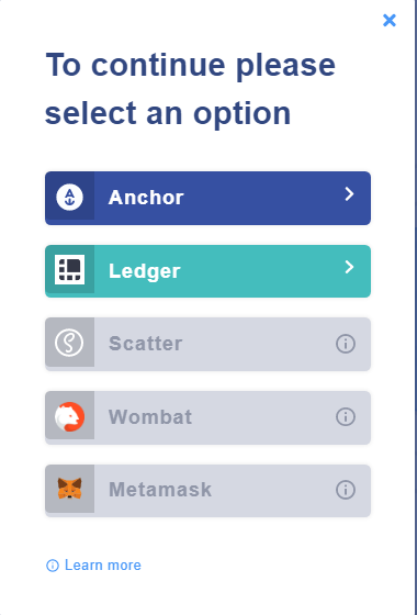 select options