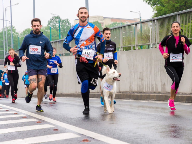 charity marathon runners