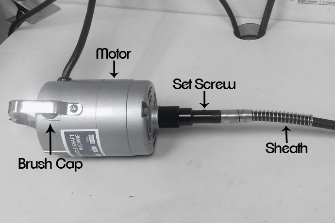 Diagram of the flex shaft motor