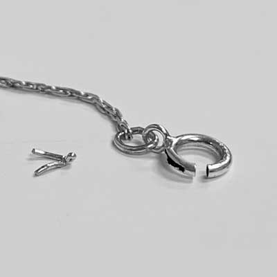Locking Sterling Silver Fine Rope Chain Necklace with Sliding