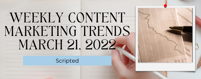 Weekly Content Marketing Trends March 21, 2022