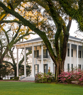 Outside view of the Bragg-Mitchell Mansion