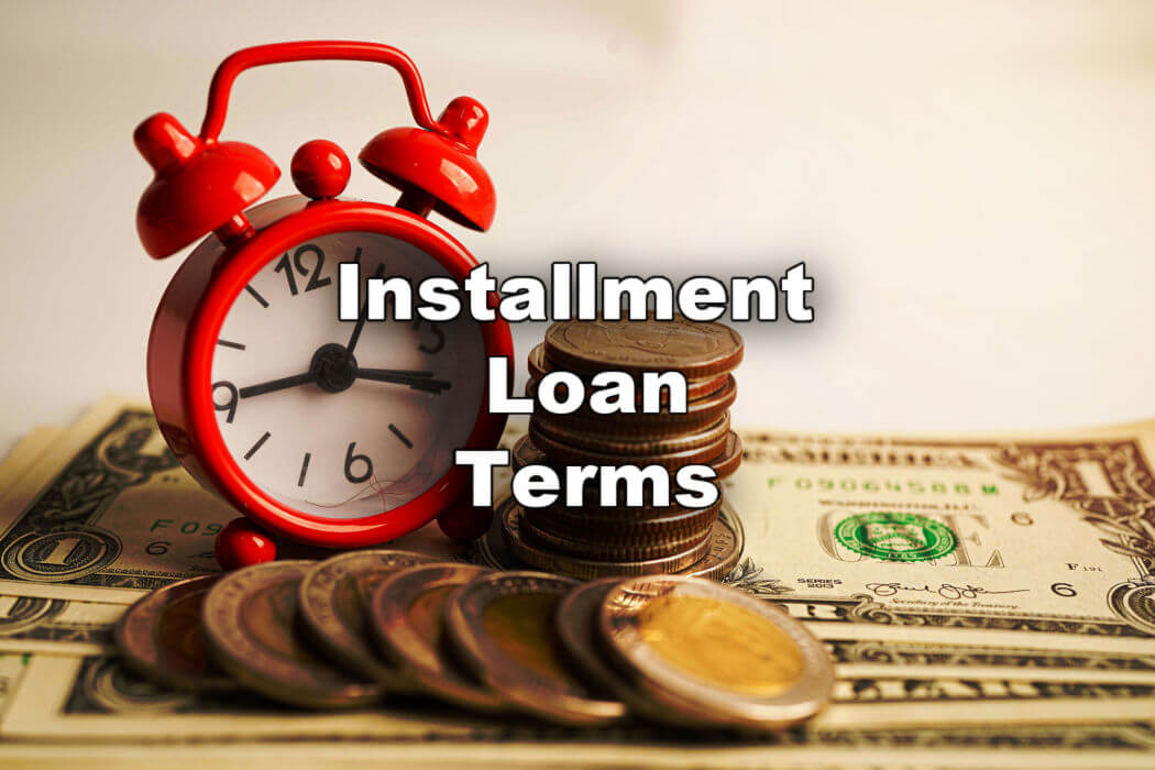 A clock, pennies, and money are key factors in an installment loan. 