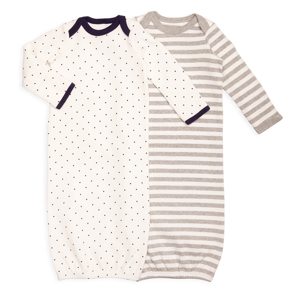 set of 2 long sleeve nightgowns for baby from Primary