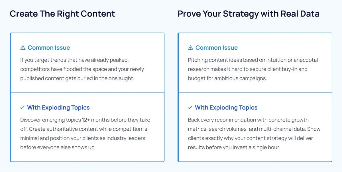Benefits of Exploding Topics for SEOs