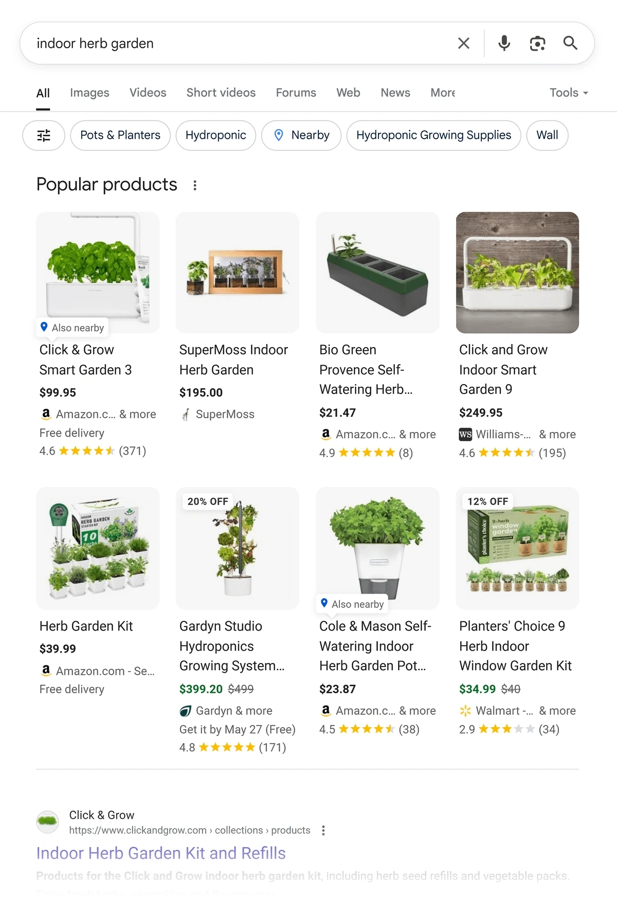 Popular Products results for indoor herb garden