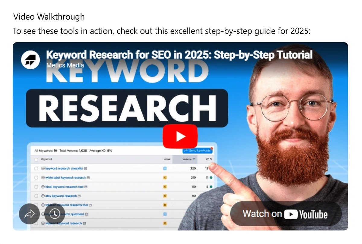 ChatGPT search youtube recommendation