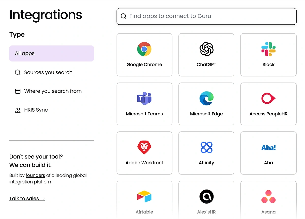 Guru Integrations
