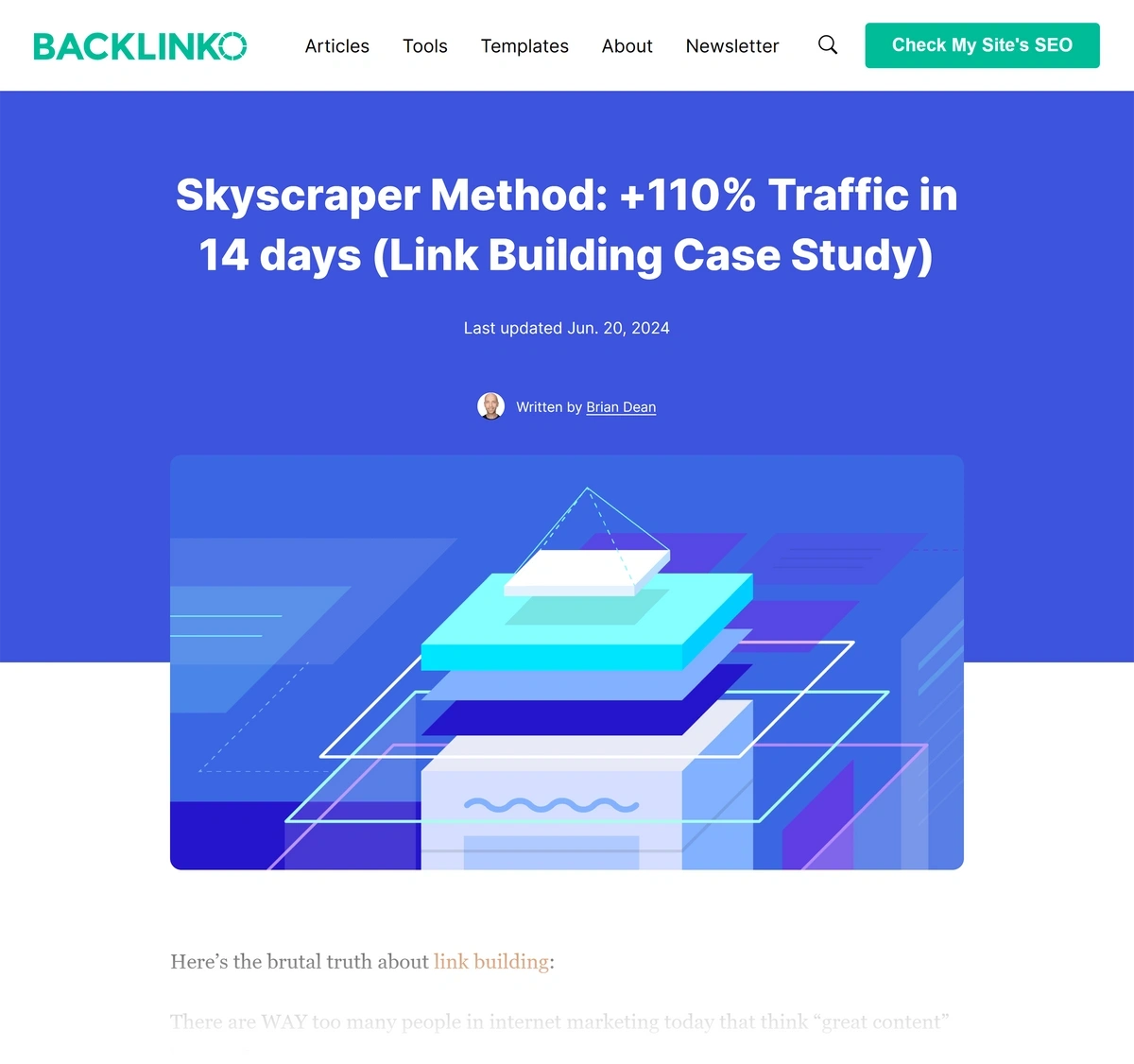 Example of a case study incorporated into a blog post