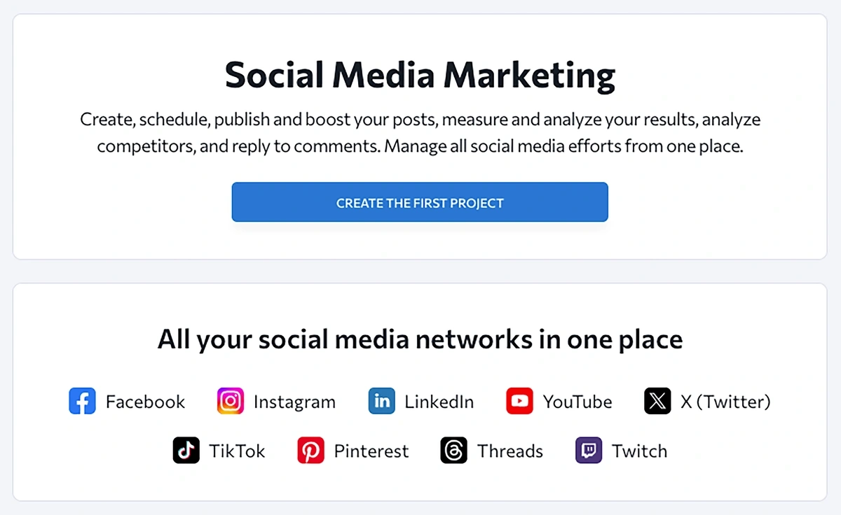 SE Ranking social media marketing