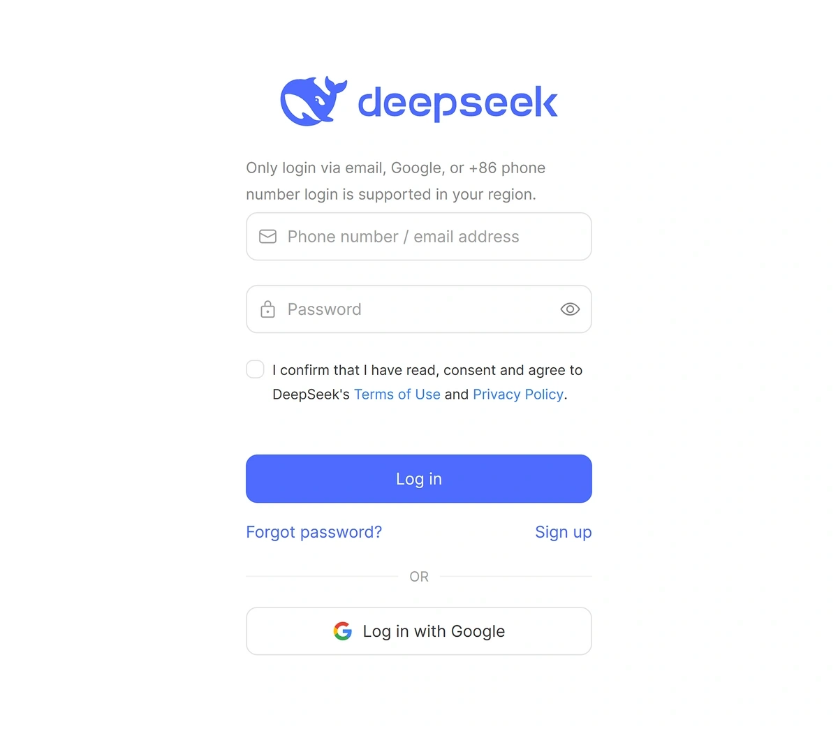 Deepseek chat login