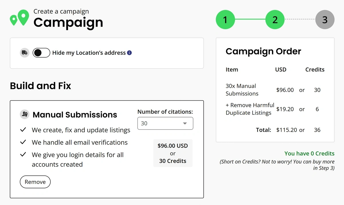 brightlocal citation builder