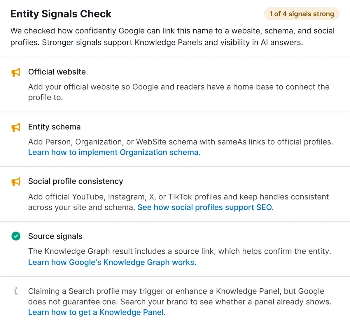 What Checks Does the Google Search Profile Finder Perform? graphic