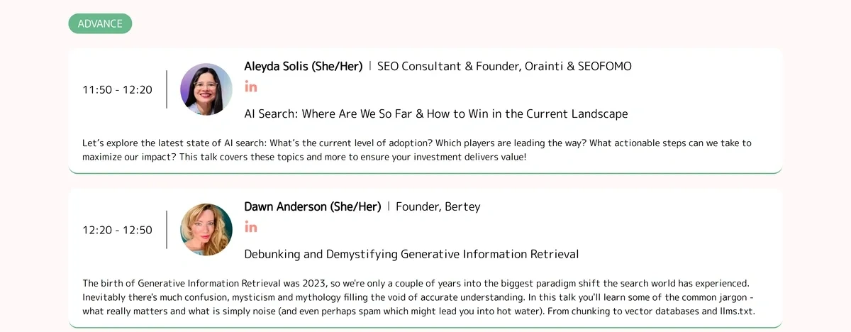 WTSFest conference agenda