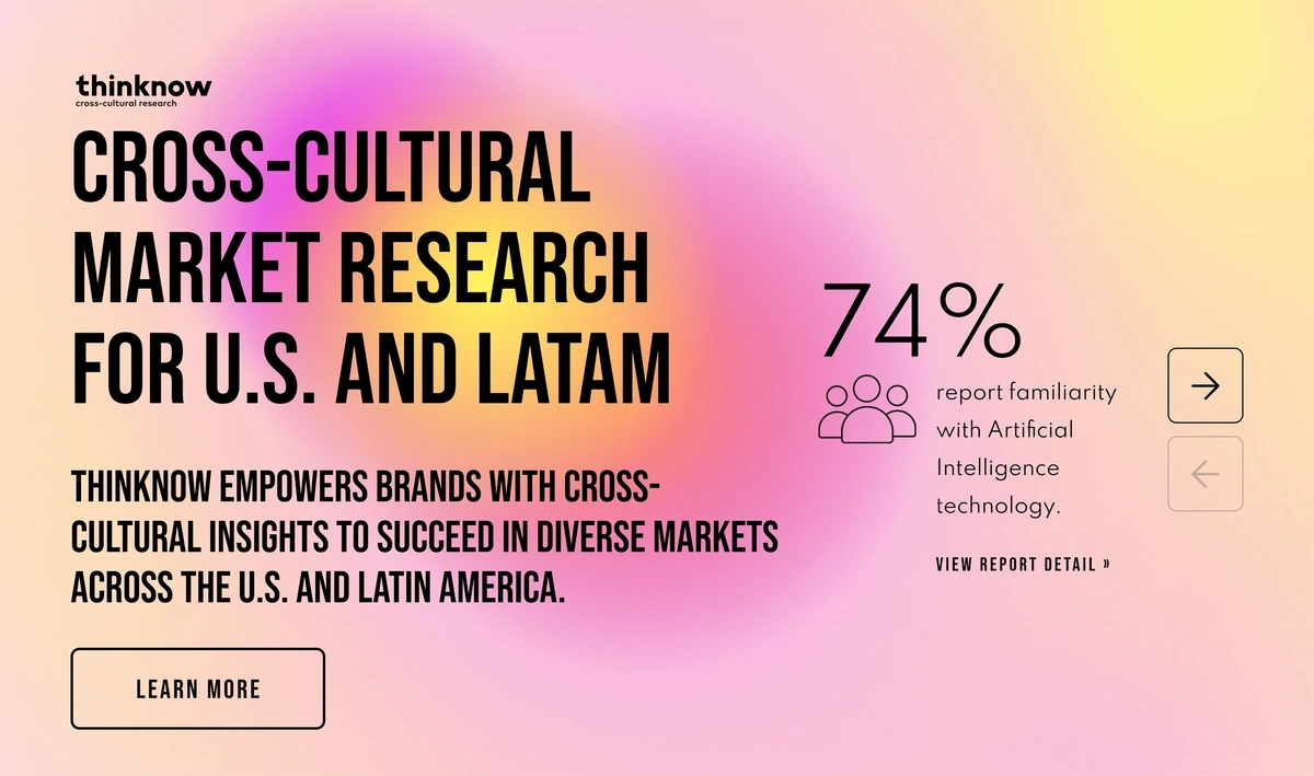 Screenshot from the ThinkNow homepage