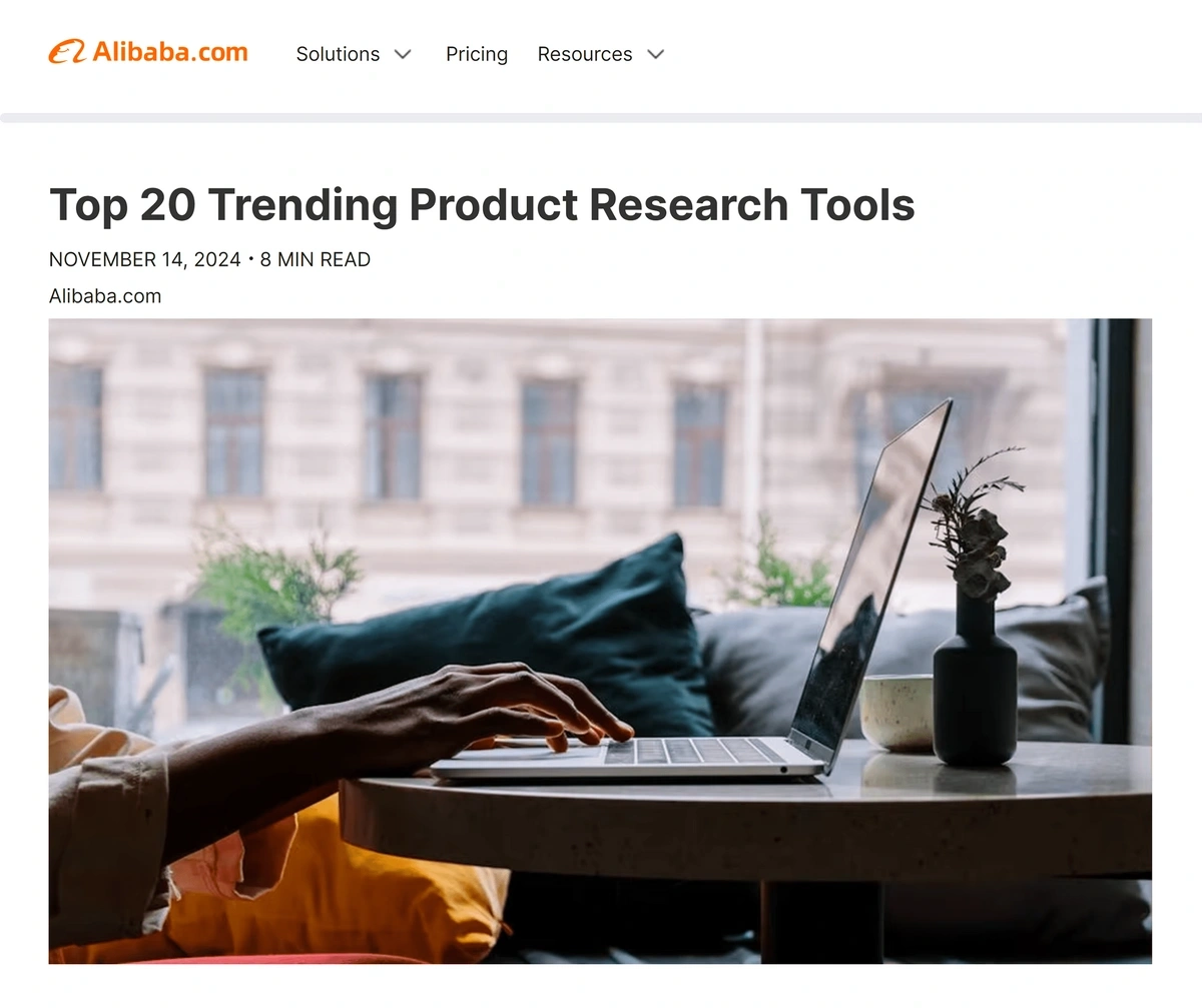 Alibaba listicle featuring Exploding Topics