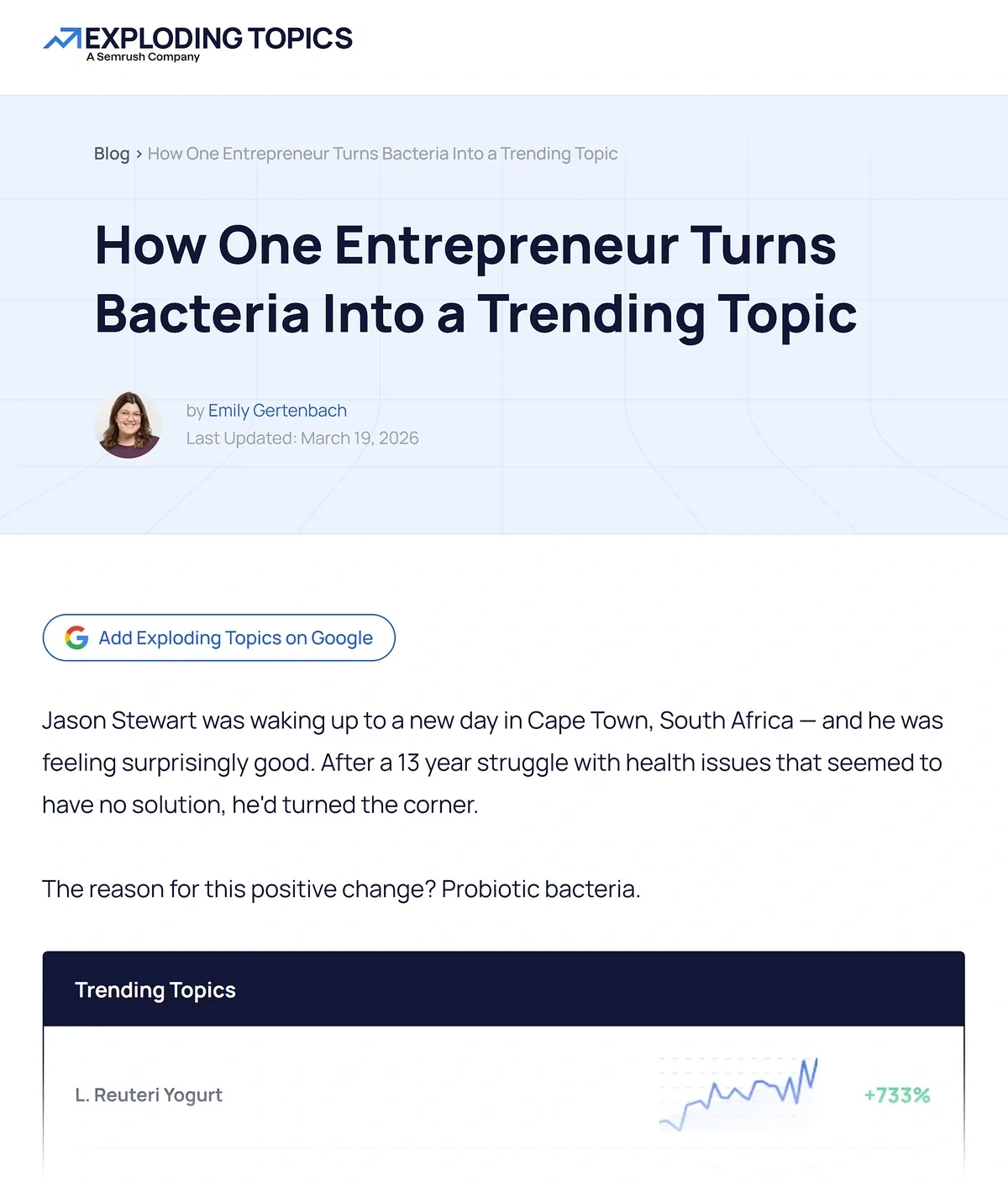 An Exploding Topics case study