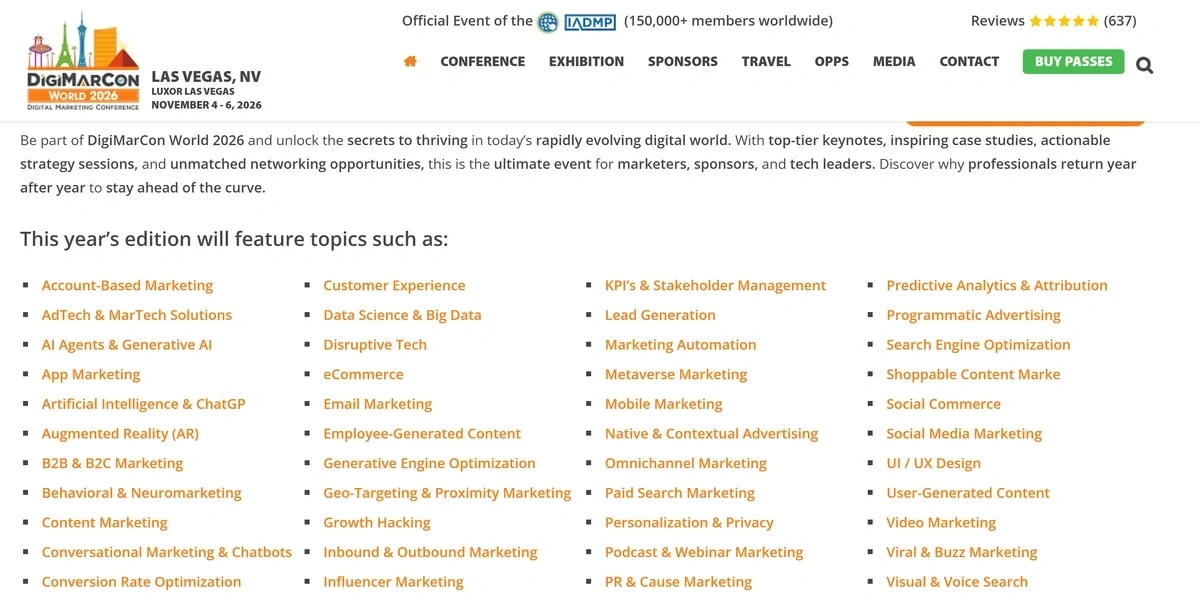 The 2026 DigiMarCon World outline agenda