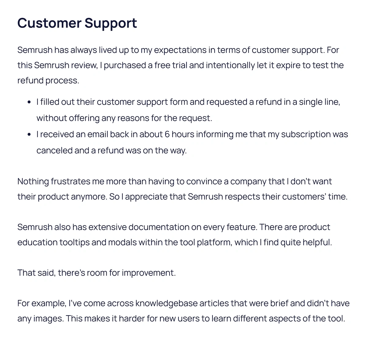 Example of information gain based on author's experience