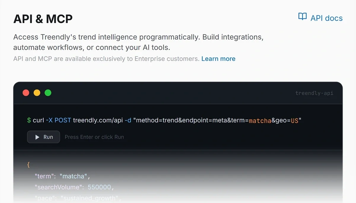 Treendly API documentation