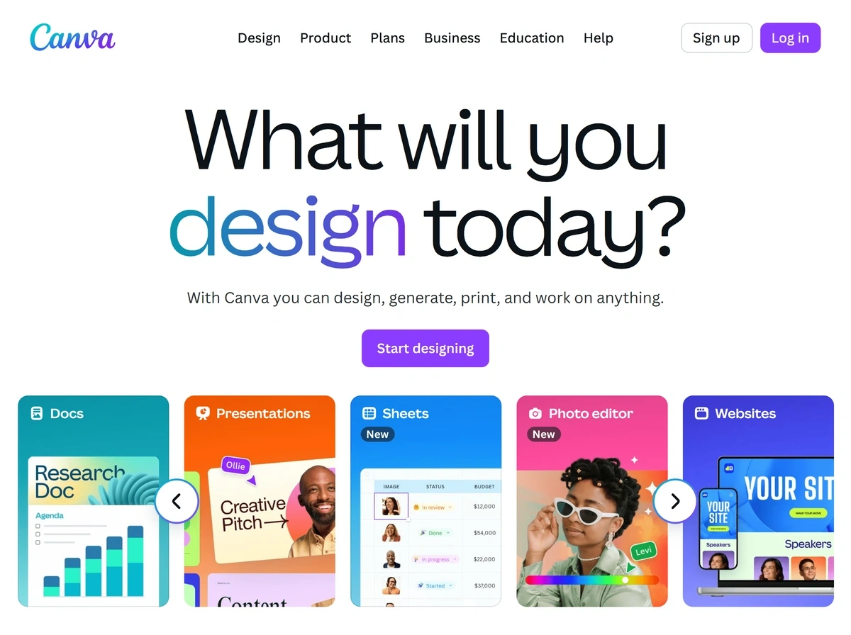 Canva AI design generator