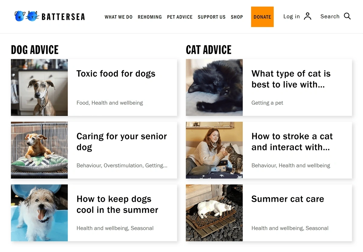 Nonprofit pet care advice
