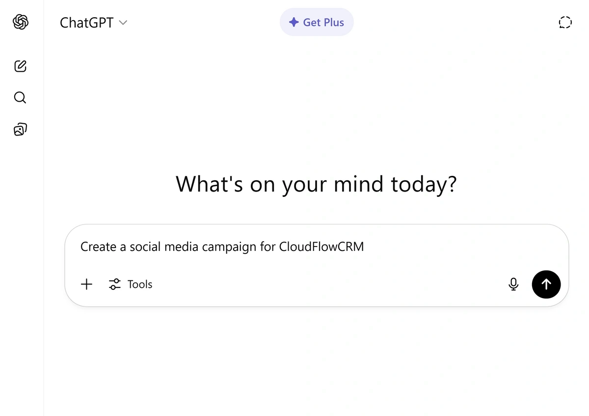 A simple ChatGPT prompt to create a social media campaign