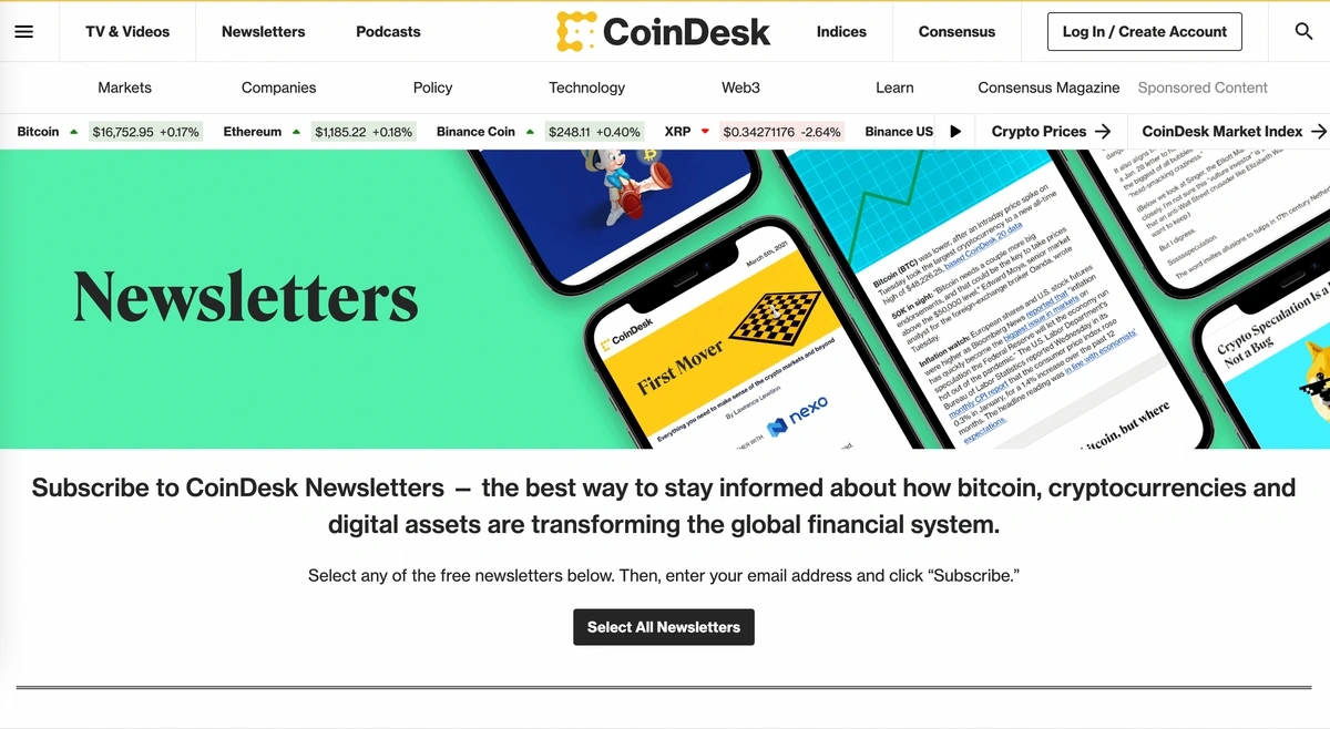 Top 25 Crypto Newsletters for 2023