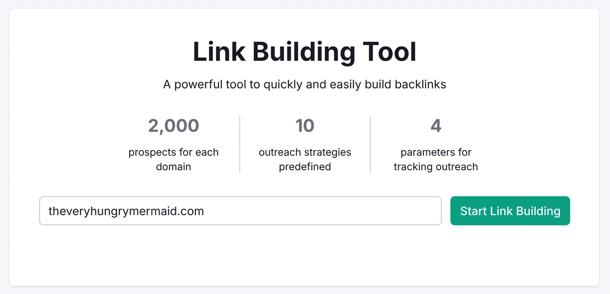 Starting a Link Building campaign in Semrush