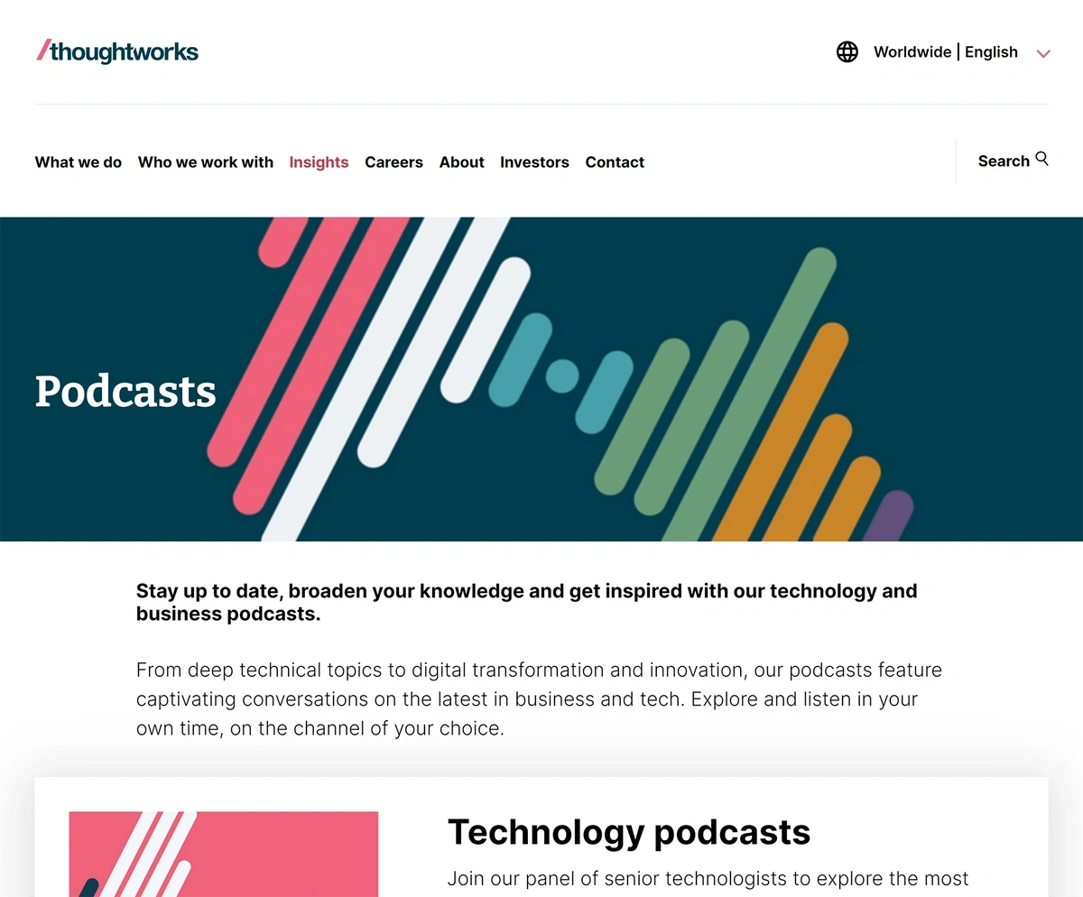 screenshot of Thoughtworks