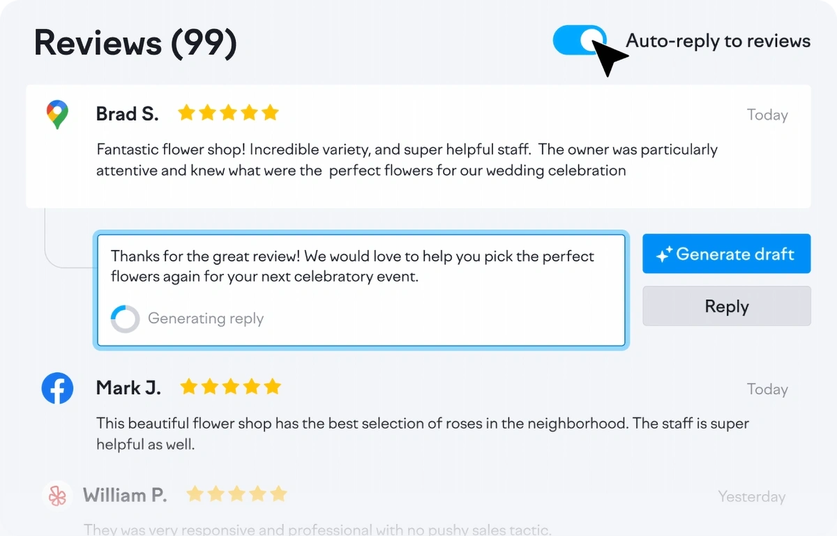 Semrush local ai replies