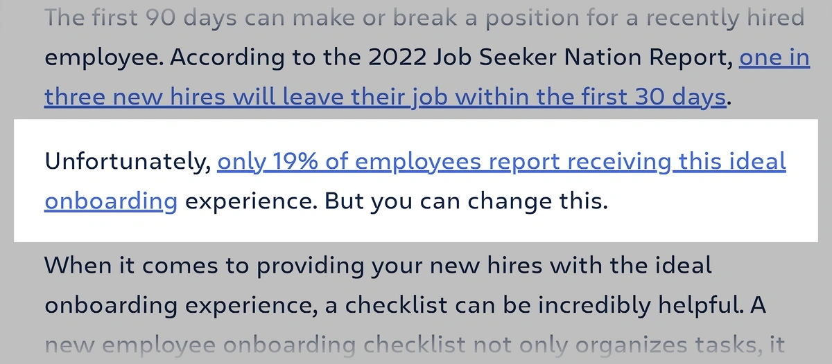 only 19% of employees report receiving this ideal onboarding is hyperlinked to the original study