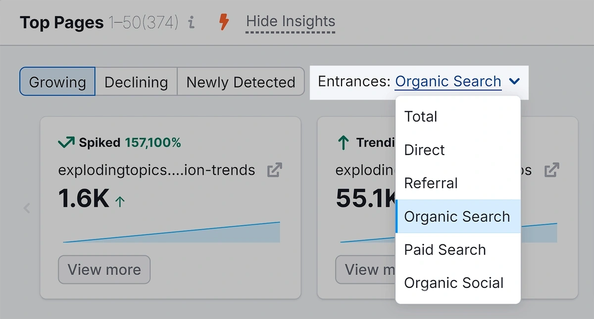 Traffic Analytics – Date range