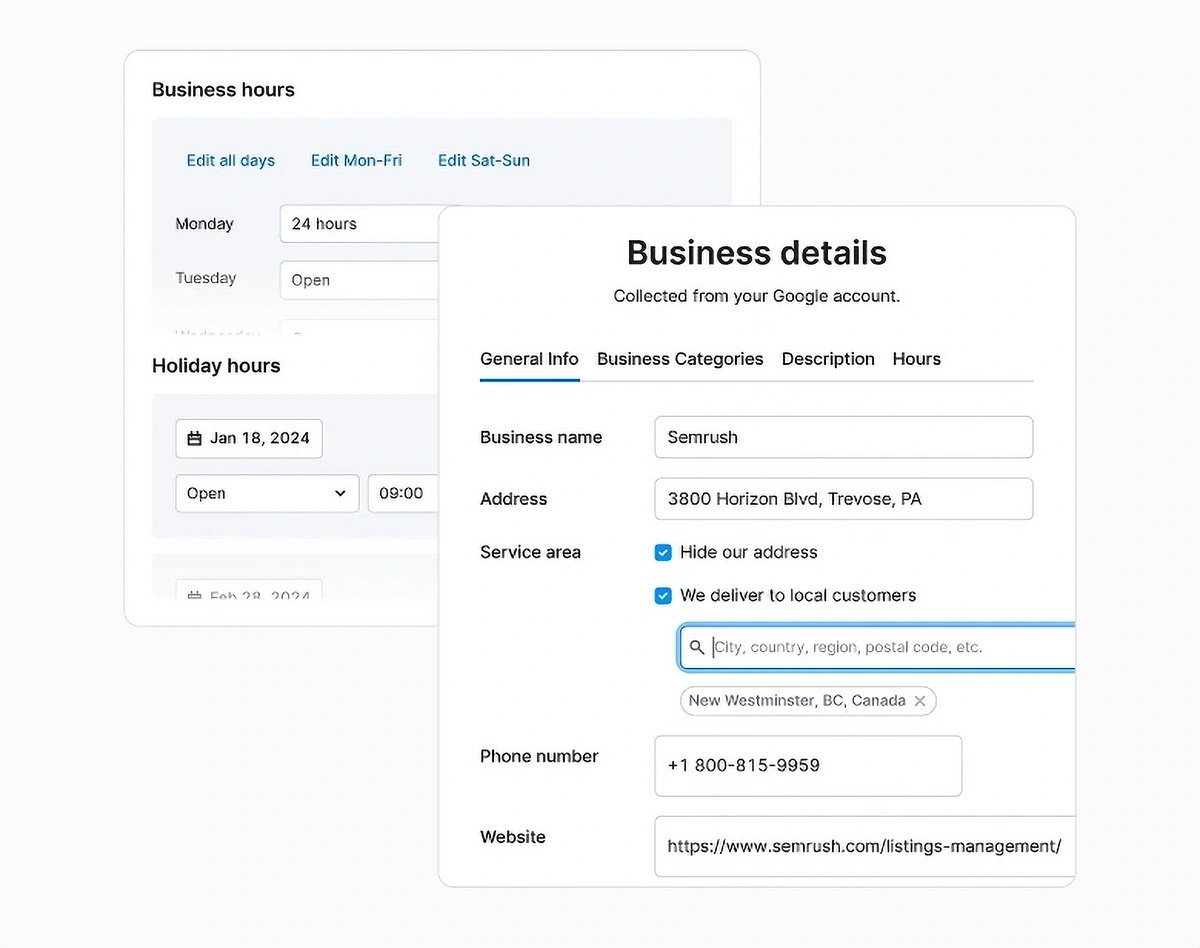 Semrush local connect gbp