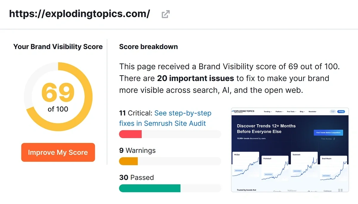 What This Brand Visibility Checker Tells You graphic