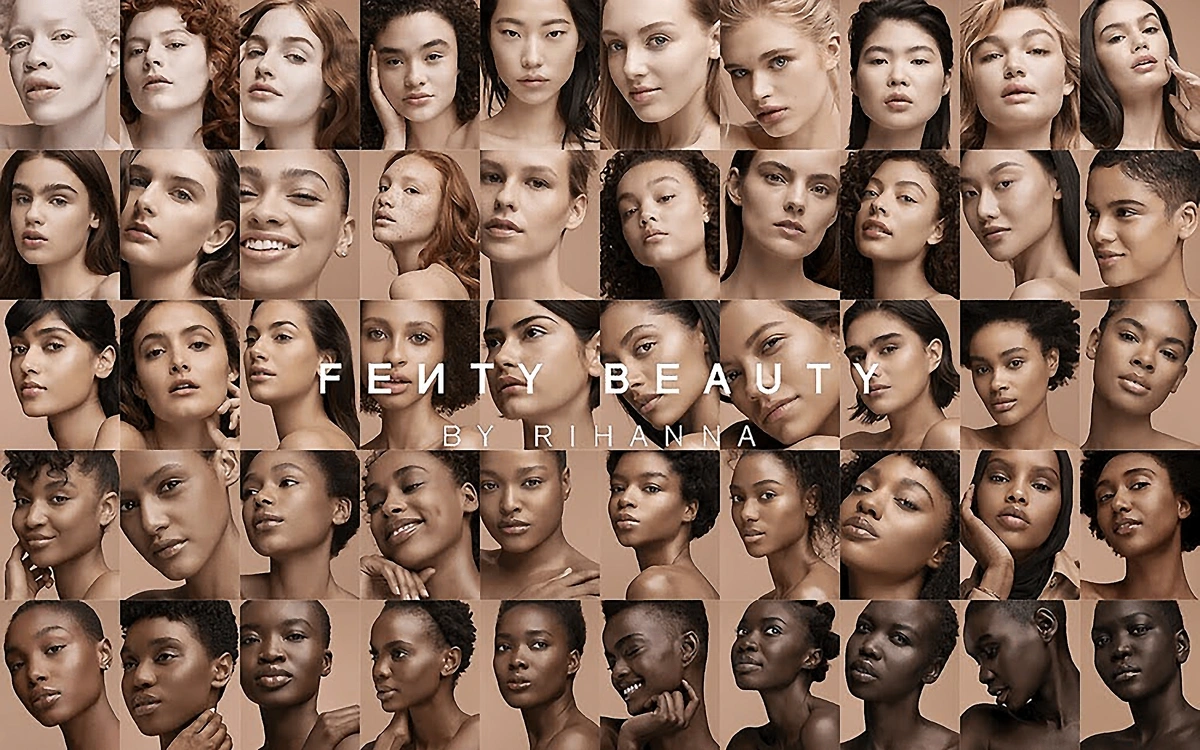 Promotional image highlighting Fenty’s inclusivity