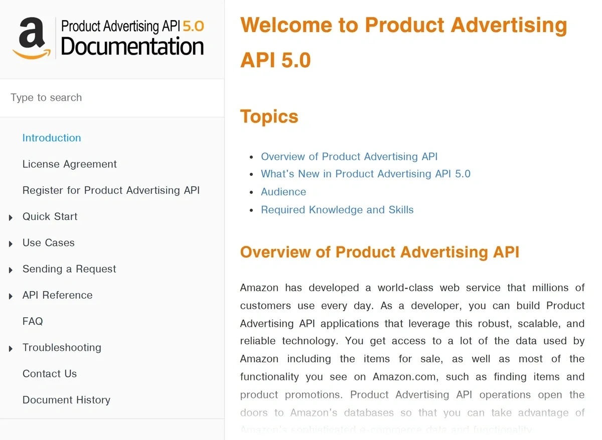 The Amazon Product Advertising API