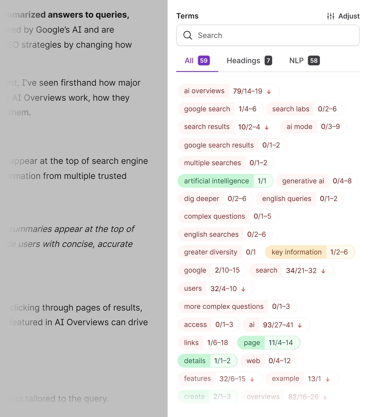 surfer recommended terms