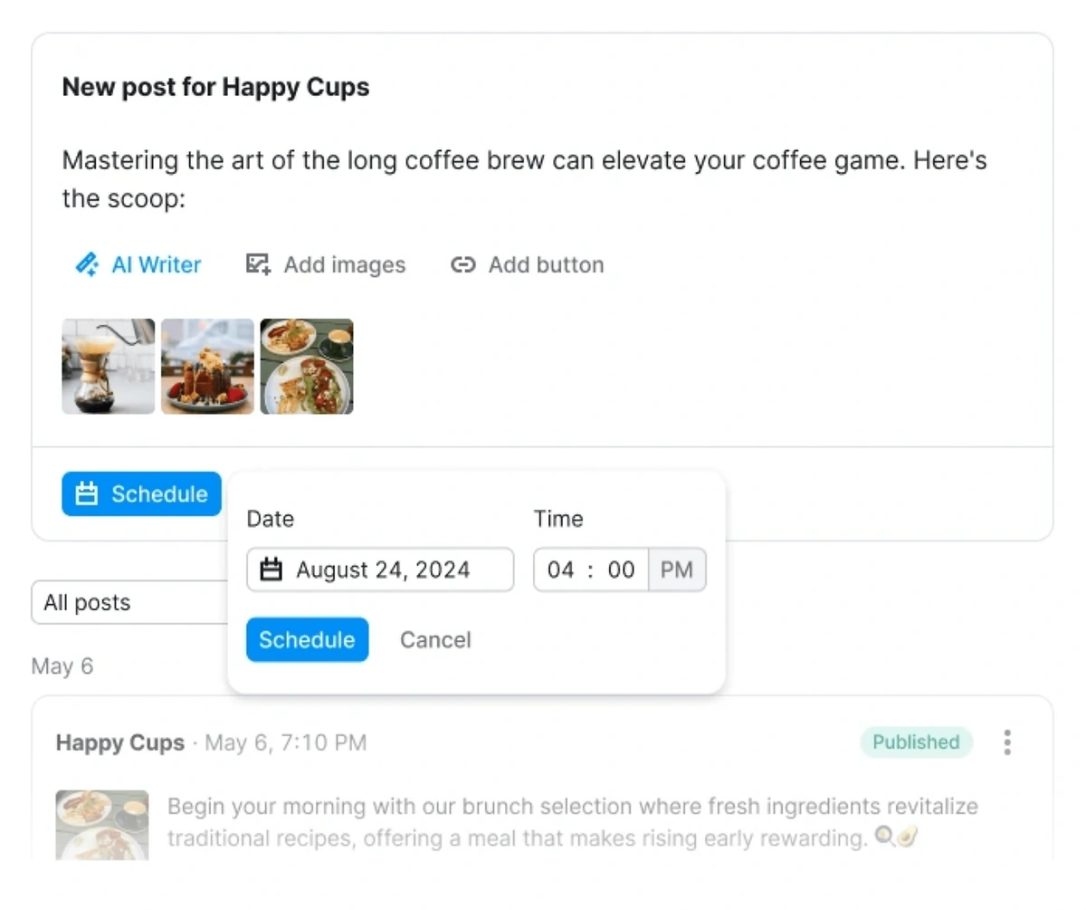 New post in Listing Management tool