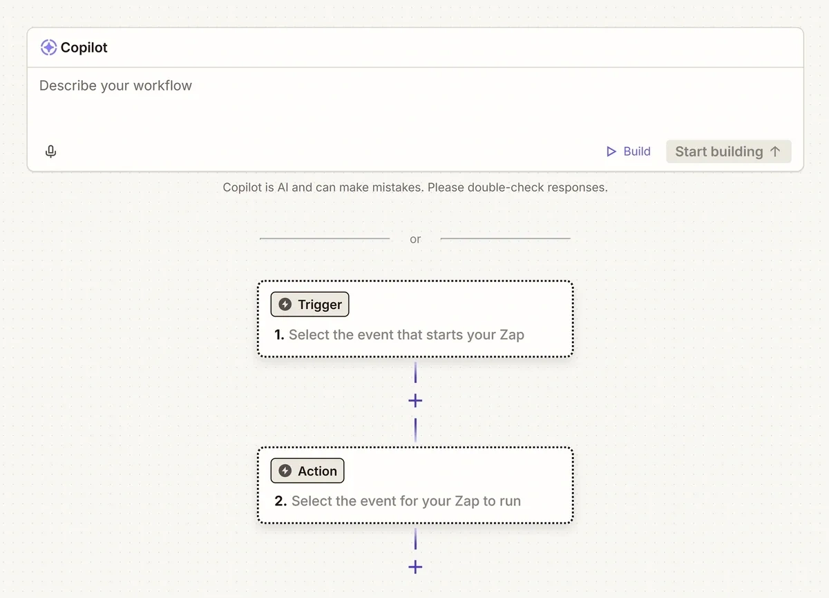 Zapier Copilot AI workflow builder