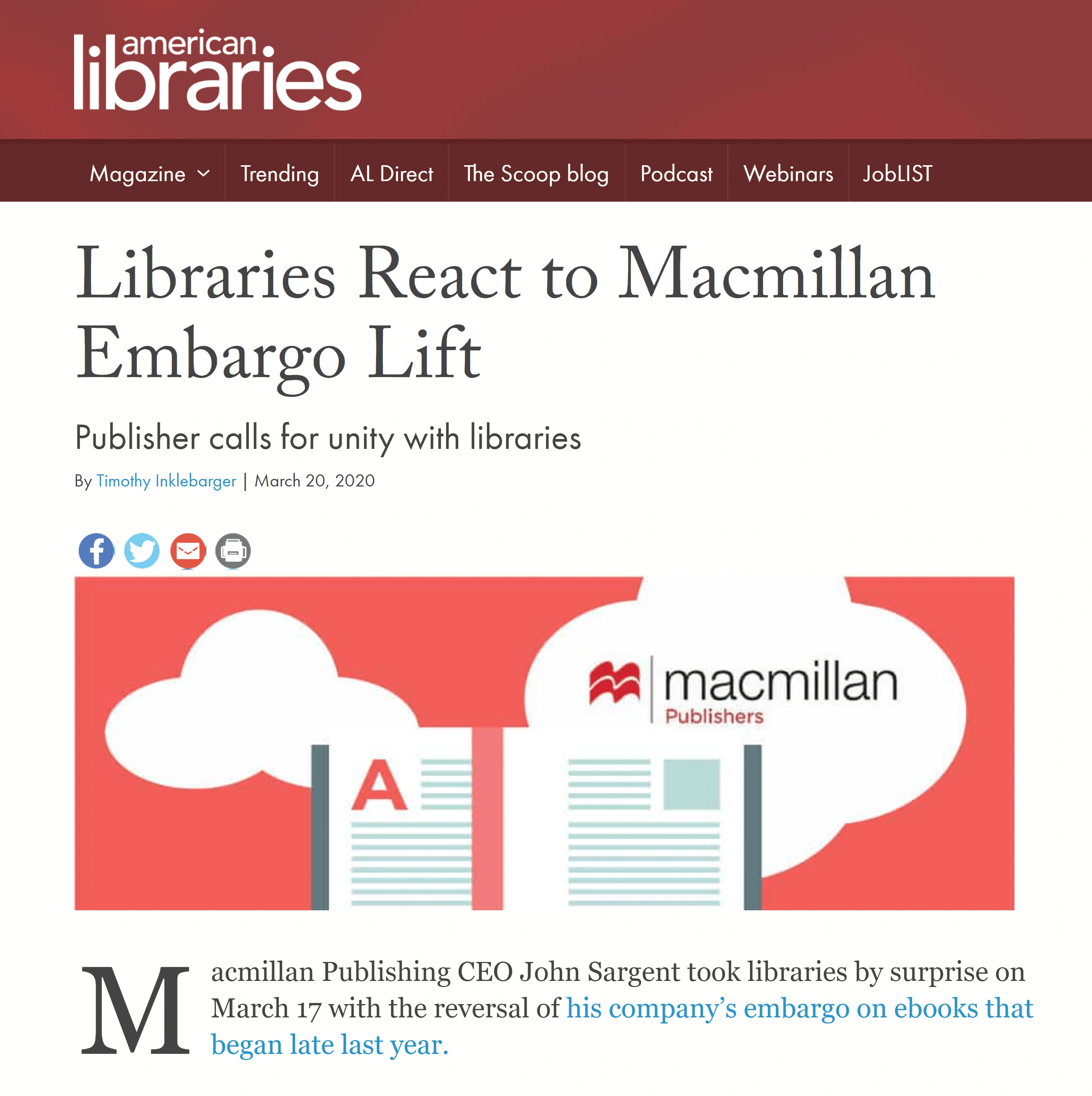 What's in Store for Ebooks?  American Libraries Magazine