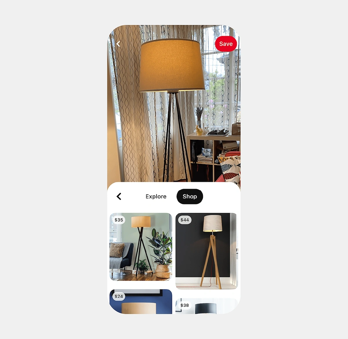 Example image of Pinterest Lens in use