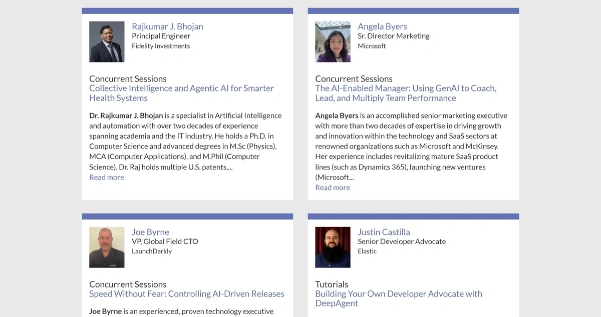 List of speakers at 2026 AI Con conference Seattle