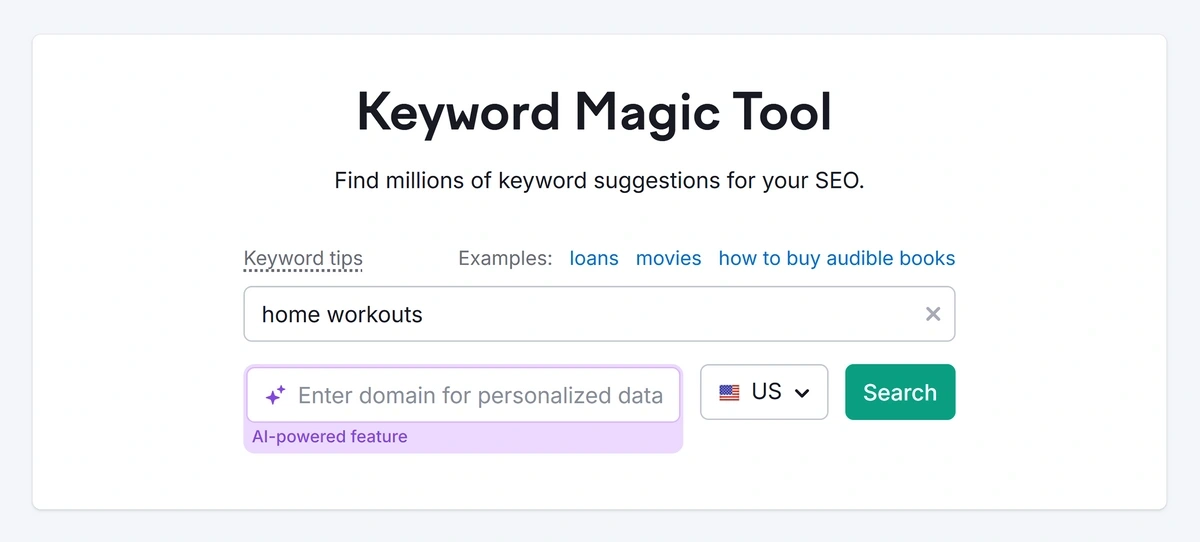 Semrush Keyword Magic Tool