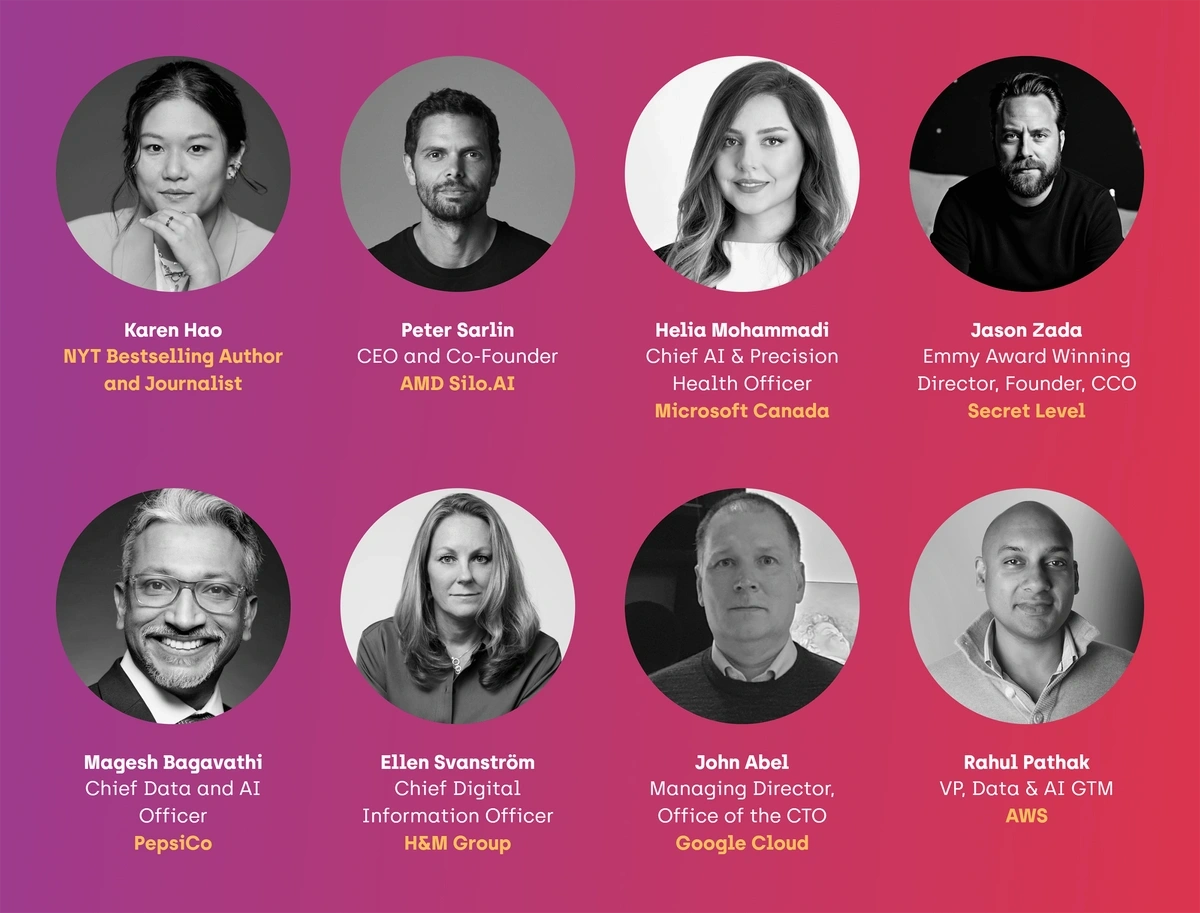 Selection of speakers at World Summit AI